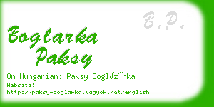 boglarka paksy business card